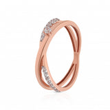 Swirl Heart Diamond Ring